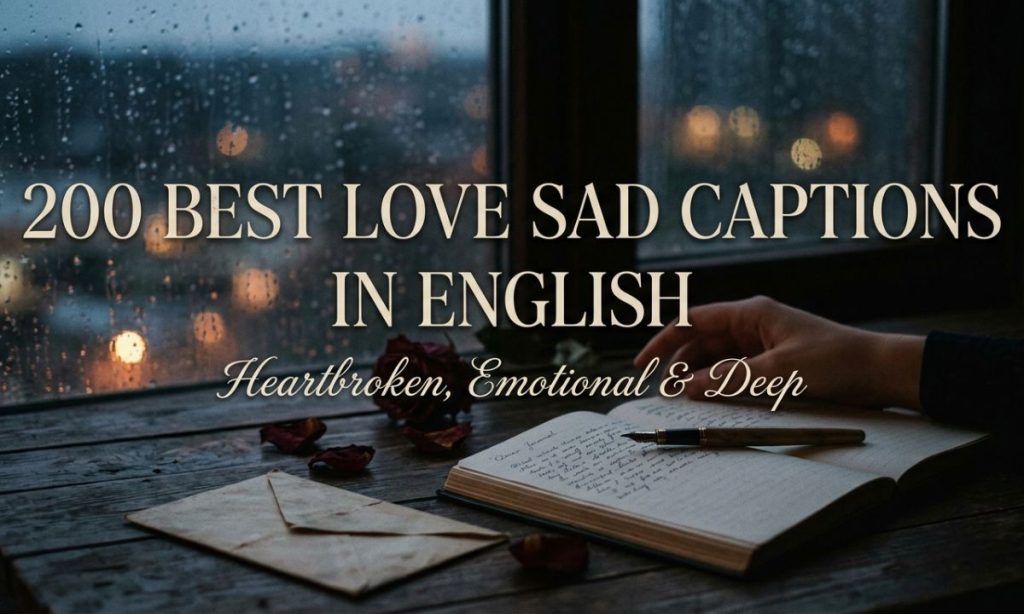 200 Best Love Sad Captions in English (Heartbroken, Emotional & Deep)