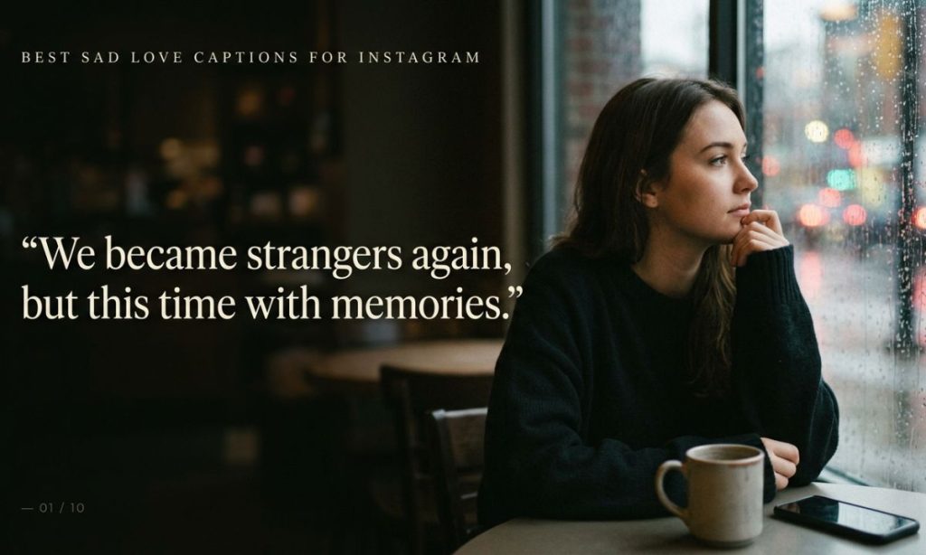 Best love sad captions in English for Instagram