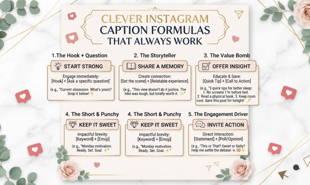 Clever Instagram Caption Formulas That Always Work