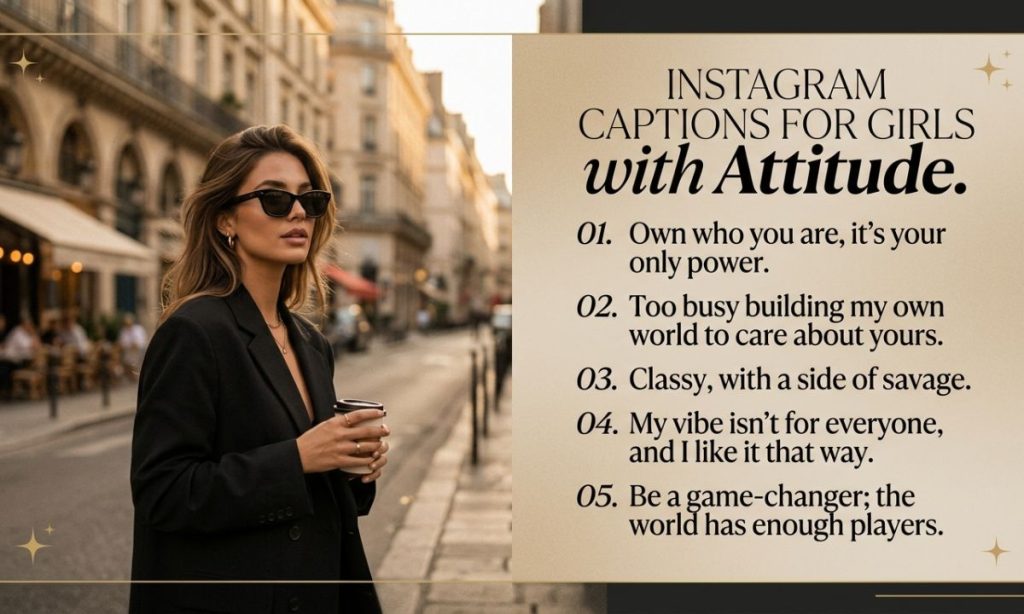 Instagram captions for girls in English attitude