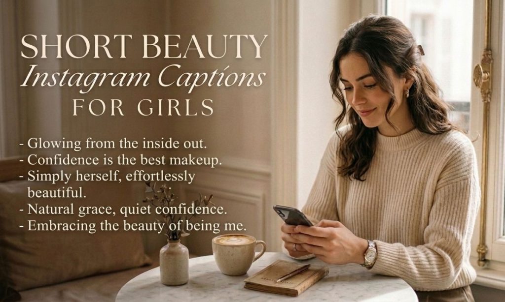 Short beauty captions for Instagram for girl
