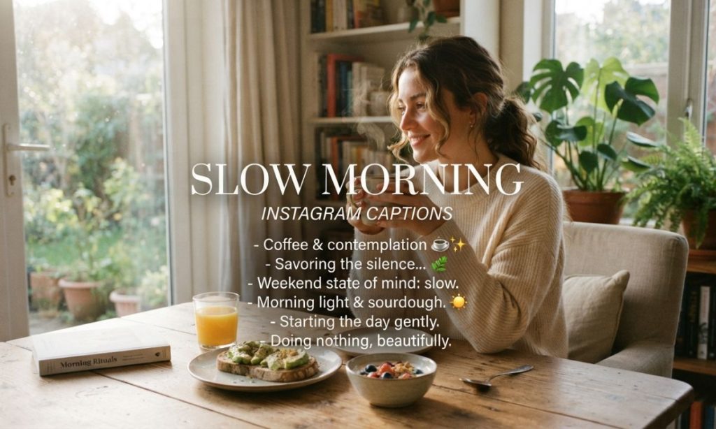 Slow Morning Instagram Captions