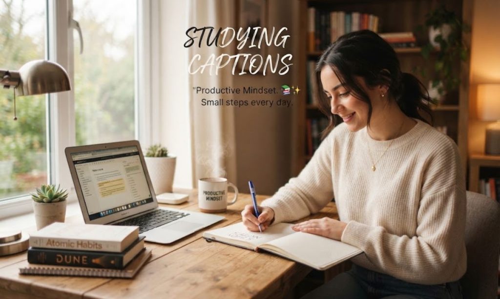 Studying Captions for an Instagram Productive Mindset