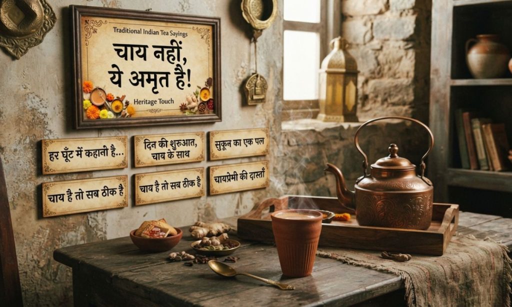 Traditional Indian Tea Sayings with Heritage Touch